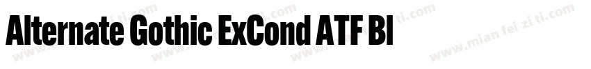 Alternate Gothic ExCond ATF Black R字体转换
